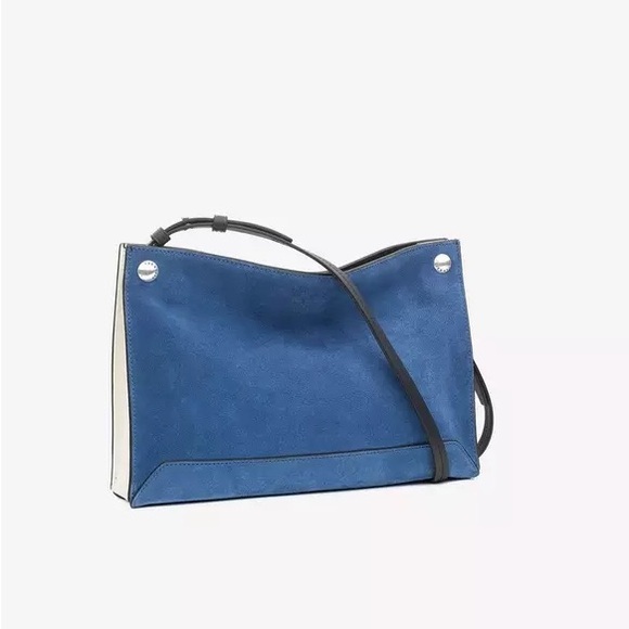 Rag & Bone Deep Blue Suede Crossbody - Picture 1 of 5